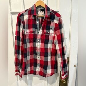 Jack & Jones Red and Black Plaid Men's Shirt